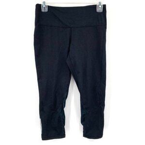 SOLFIRE Crop Legging Capri Black Athletic S Tight